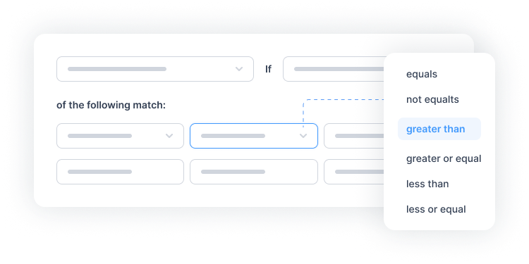 Stylized image depicting some of the fields supported by Formidable Forms that may be particularly relevant for surveys.