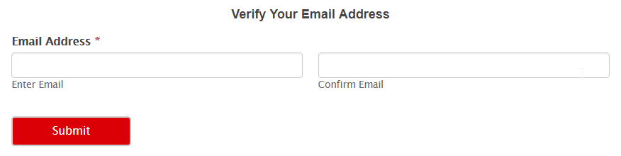 email verification form in WordPress