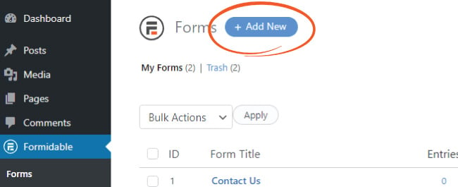 Add New Button