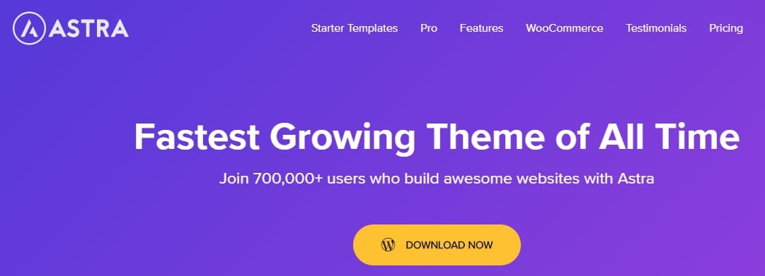 Astra is a fast WordPress theme