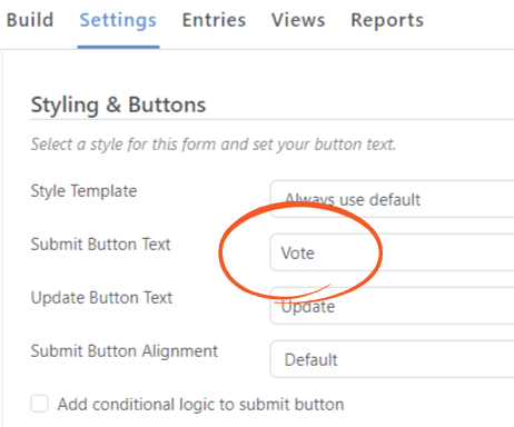 Form poll button