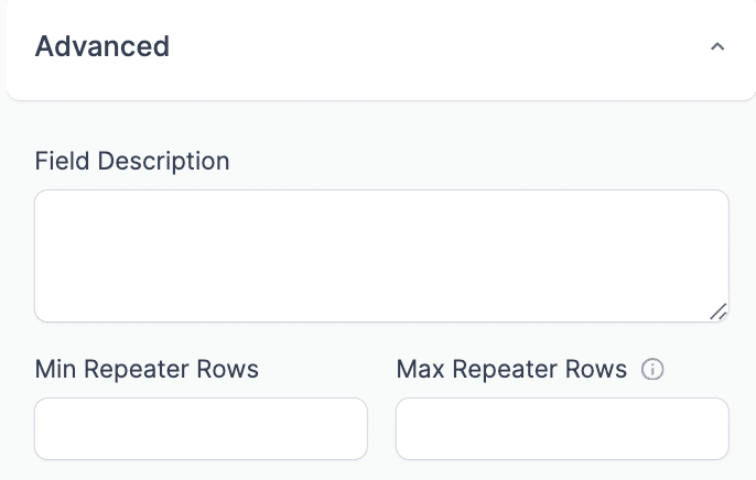 Repeater Limit Number of Rows
