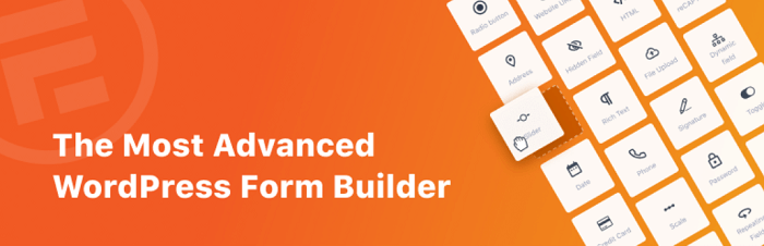 The banner for Formidable Forms, a multitool that can also act as a WooCommerce profile builder plugin. 