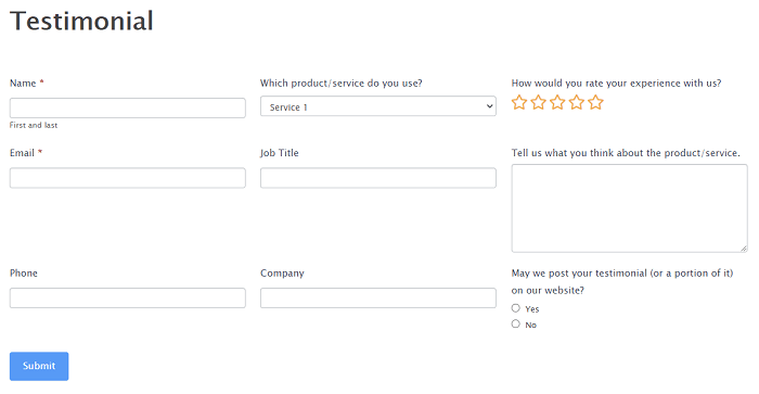 You can place fields side by side to create something like this example of a three column testimonial page.