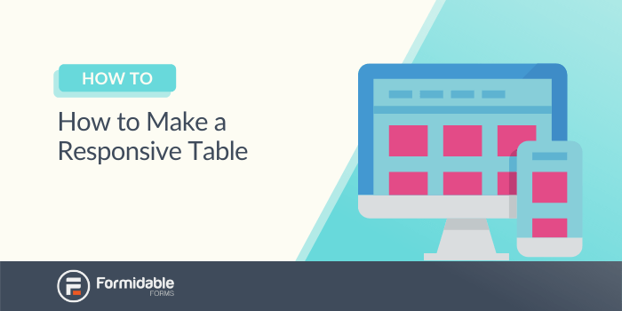 How to Make a Responsive Table