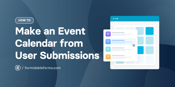 How to make a WordPress event calendar from user submissions