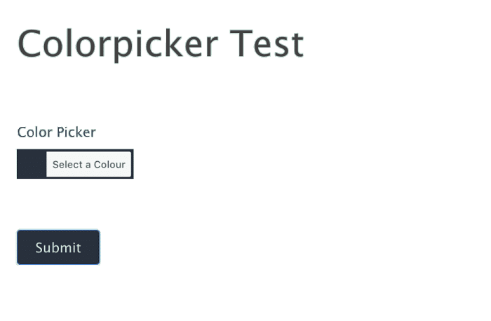 Making a colorpicker test when designing a WordPress color picker plugin.