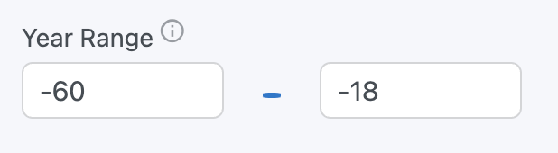 Start and end year ranges in WordPress forms