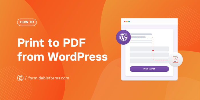 How to print to PDF, WordPress form entries