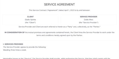 Contract Agreement Template - Formidable Forms
