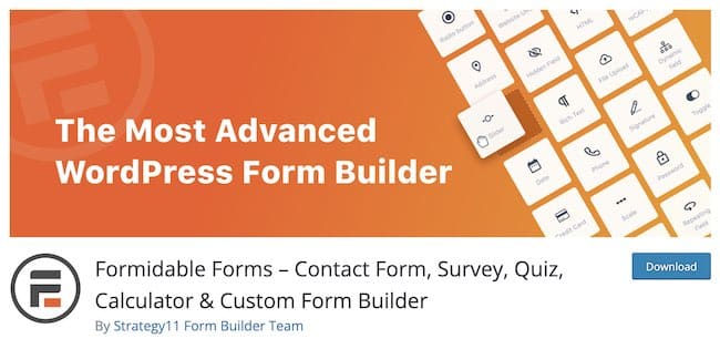 Formidable Forms WordPress survey builder and form maker