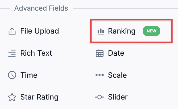 Formidable Forms ranking field