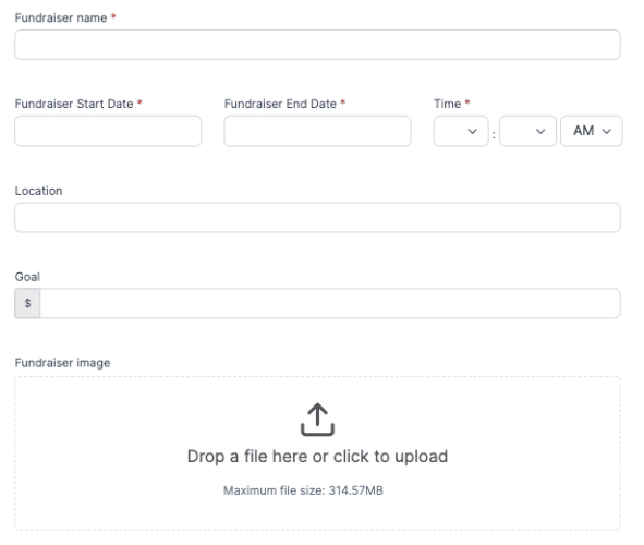 An example fundraiser form in Formidable Forms