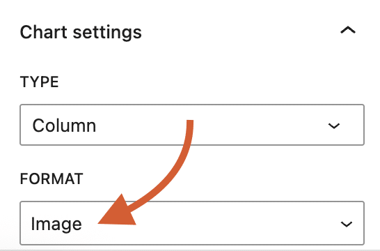 Formidable Chart Settings - Format: Image for adding Graphs in Emails