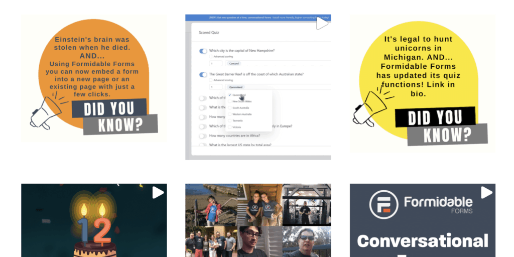 Link in Bio Instagram Page Template - Formidable Forms Web App Builder Example