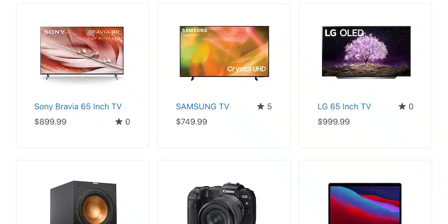 WordPress Product Review and Purchase Template - Formidable Forms Web App Builder Example