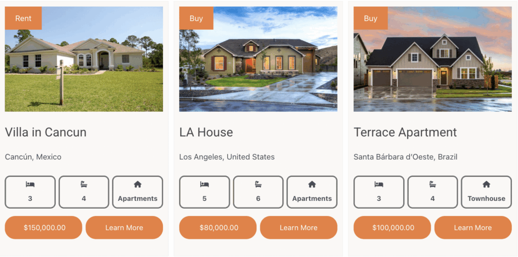 WordPress Property Directory Plugin Template - Formidable Forms Web App Builder Example