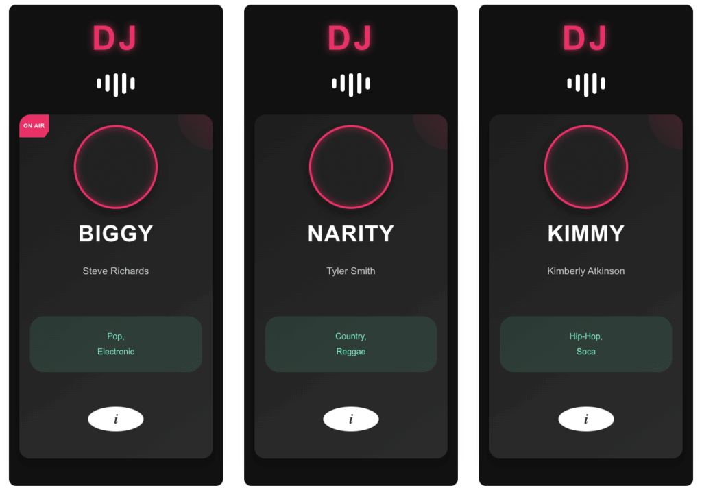 WordPress Radio Station Template - Formidable Forms Web App Builder Example