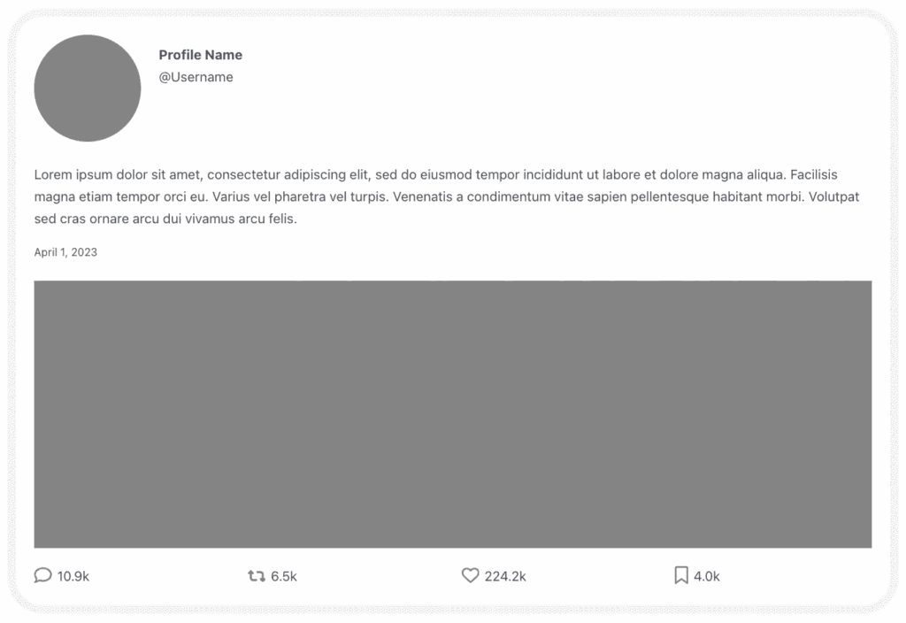 Twitter/X Layout Template - Formidable Forms Web App Builder Example