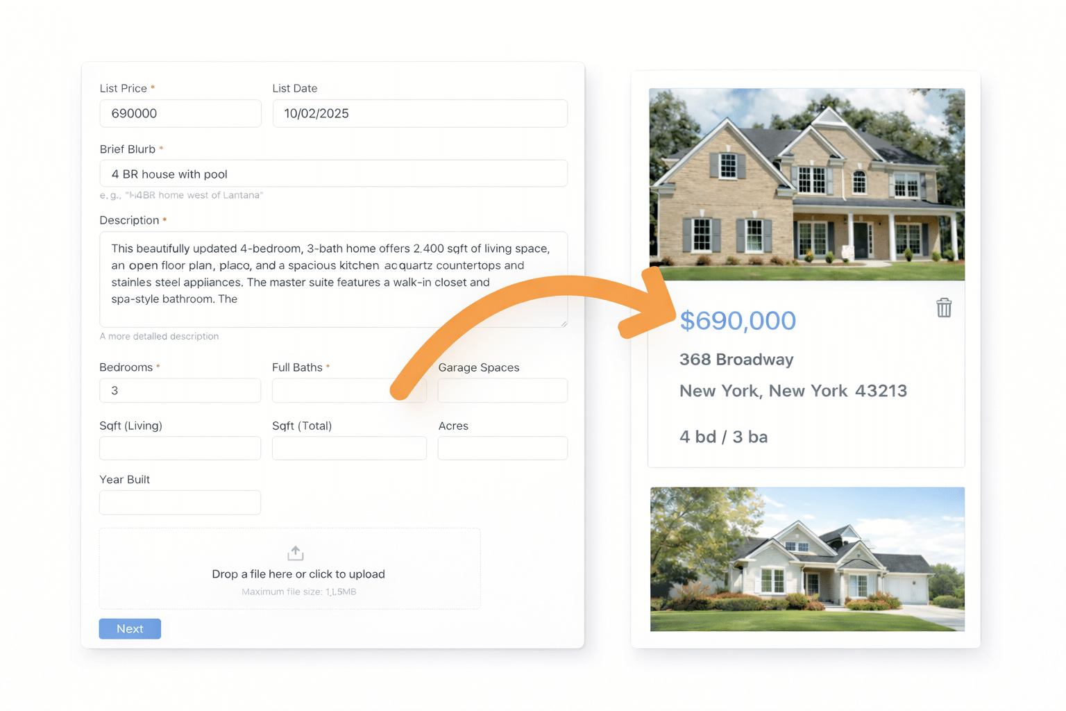 Complete Fields for Fully Detailed Listings