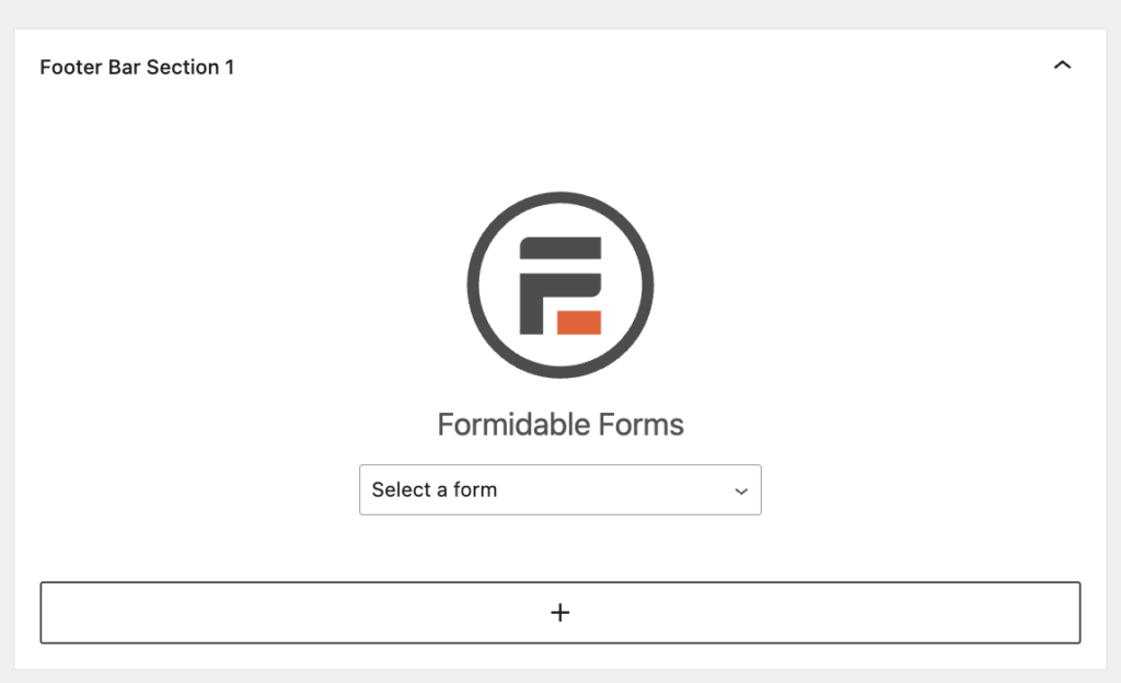 Add Form In Footer With Formidable Forms Block