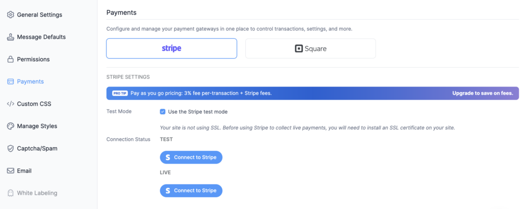 Formidable Forms Stripe Dashboard Lite
