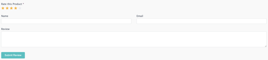 Frontend Leave A Review Star Rating Form