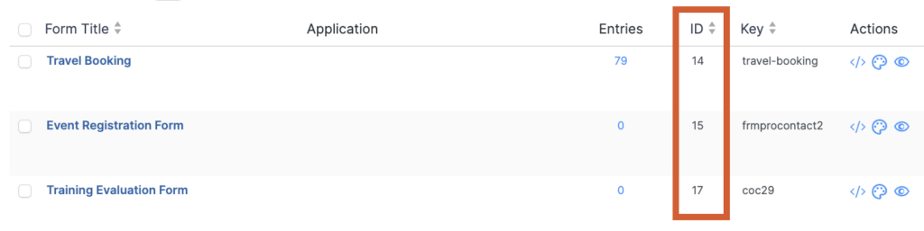Get Form Id for your Form with Formidable Forms
