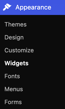Wordpress Appearance Widgets Tab 2