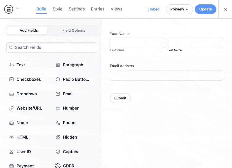 Adding Range Slider Field Builder Demo Formidable Forms