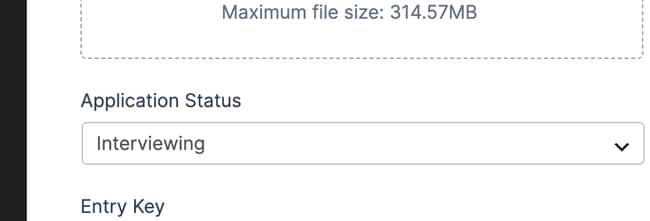 Application Form Status Update
