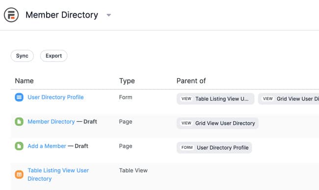 Formidable Forms Member Directory Application Details