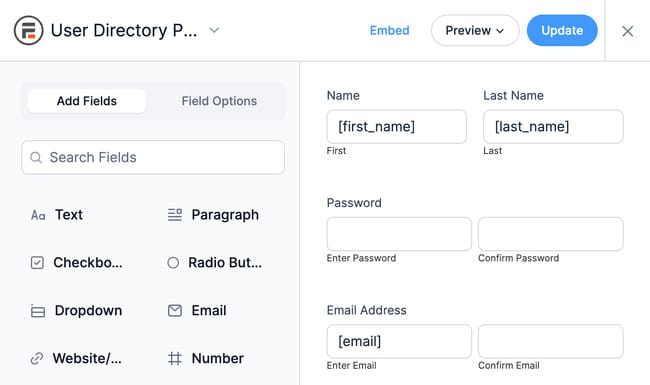 Formidable Forms Member Directory Registration Form Builder