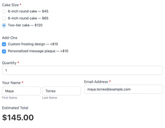 Live Total Calculation in Formidable Forms