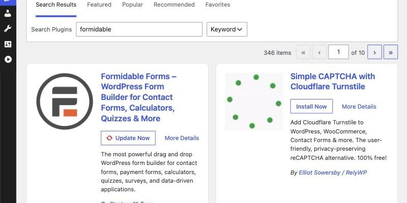 Add and Activate the Formidable Forms Plugin in WordPress