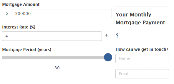 Formidable Forms - Mortgage Calculator Template